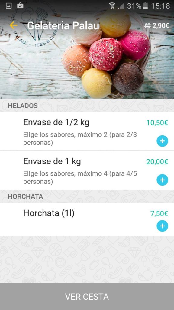 helados a domicilio barcelona