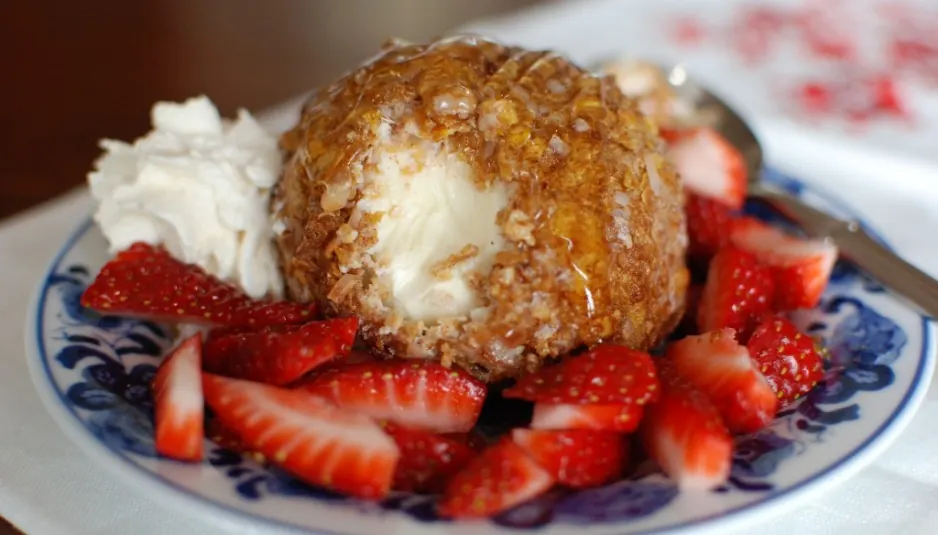 Cómo hacer helado frito
