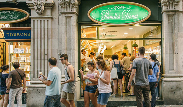 Planelles i Donat heladería Portal de l'Àngel Barcelona
